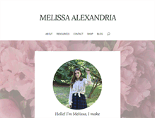 Tablet Screenshot of melissaalexandria.com
